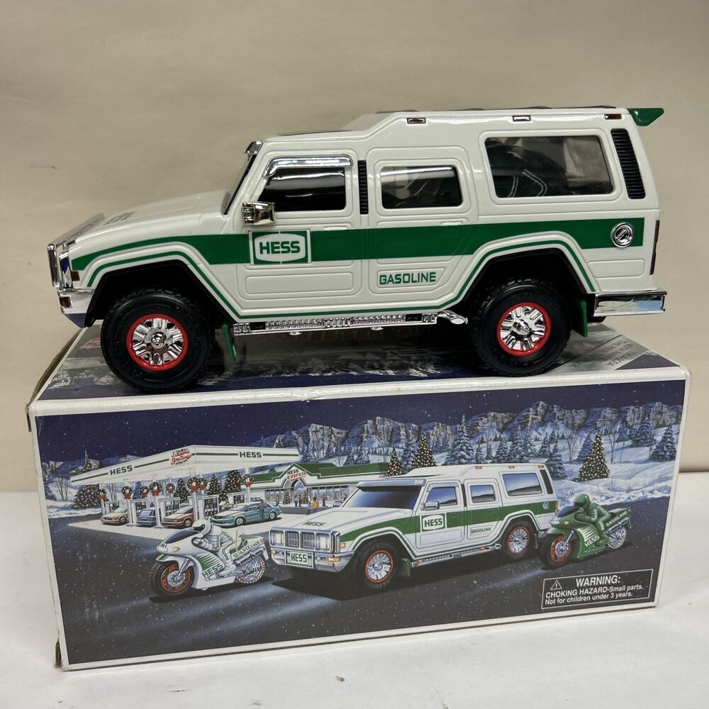 Hess 2004 Sport Utility Vehicle and Motorcycles 40th Anniversary Toy Truck NEW